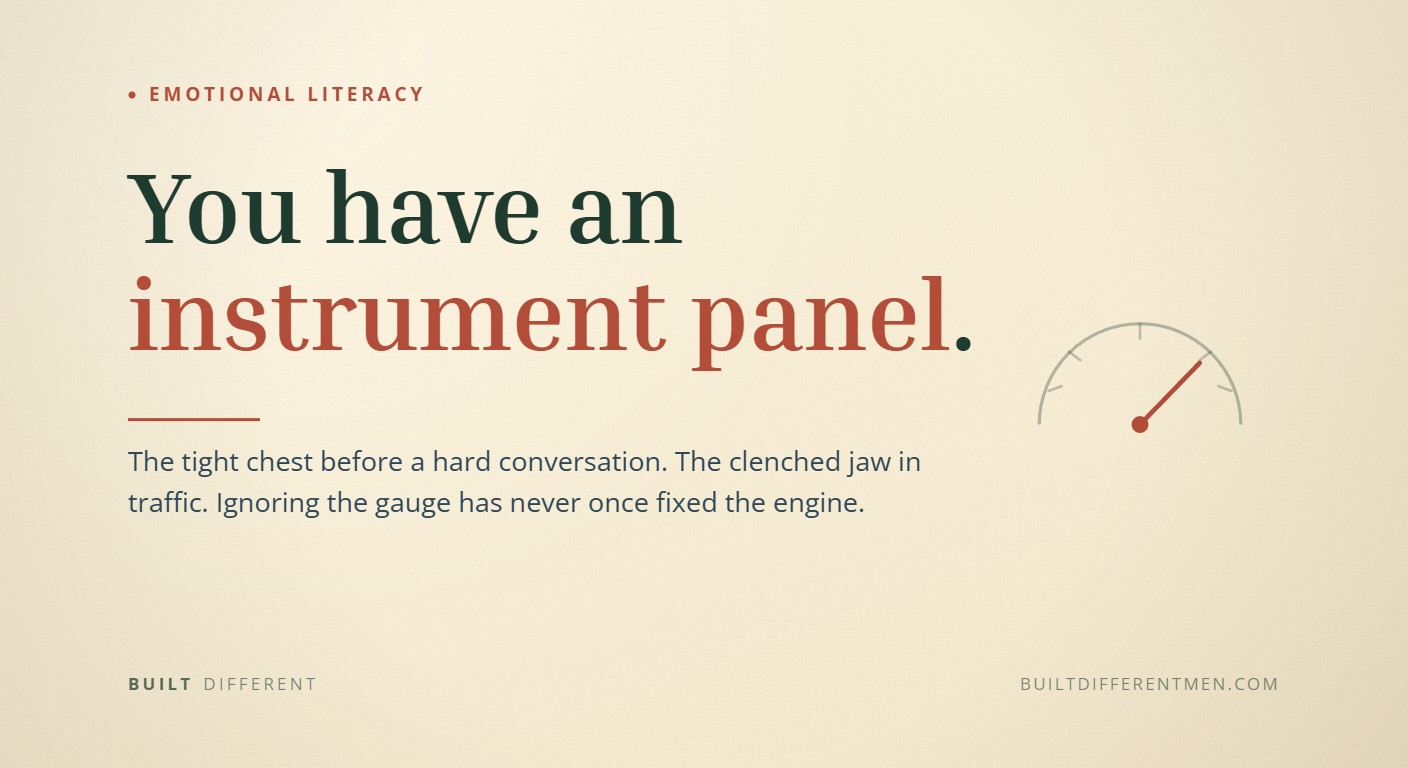 Card reading: You have an instrument panel. — filed under Emotional Literacy.