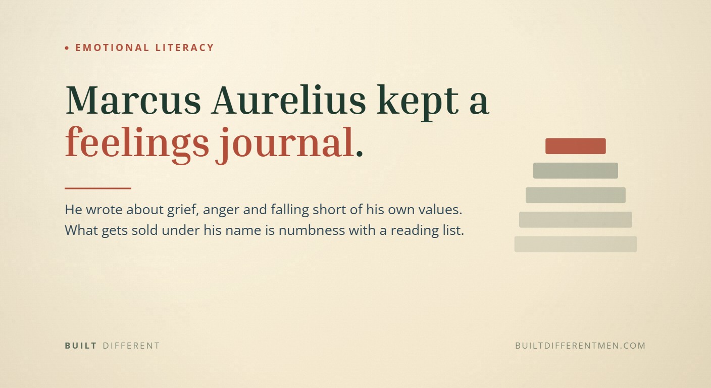 Card reading: Marcus Aurelius kept a feelings journal. — filed under Emotional Literacy.